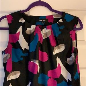 Nine West Sleeveless Blouse Black Size Small